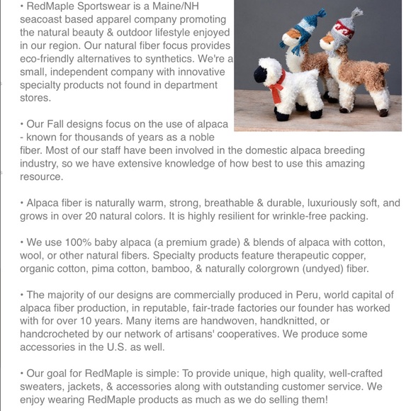 Red Maple Alpaca Pull Over - Picture 5 of 5